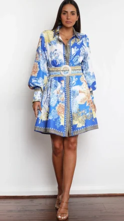 Bubblegum Dresses|Mini^Annika Long Sleeve Mini Dress - Blue Doll