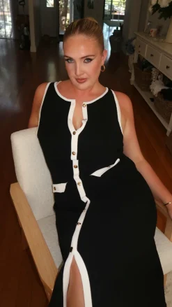 Fashion Allied Dresses|Maxi^Antoinette Maxi Dress - Black/White