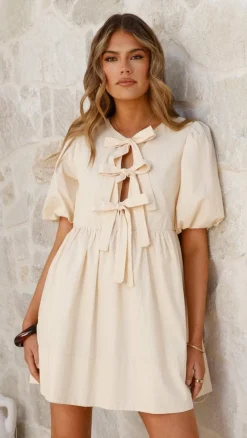 LILYWHYT Dresses|Mini^Arana Mini Dress - Beige