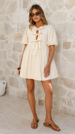 LILYWHYT Dresses|Mini^Arana Mini Dress - Beige