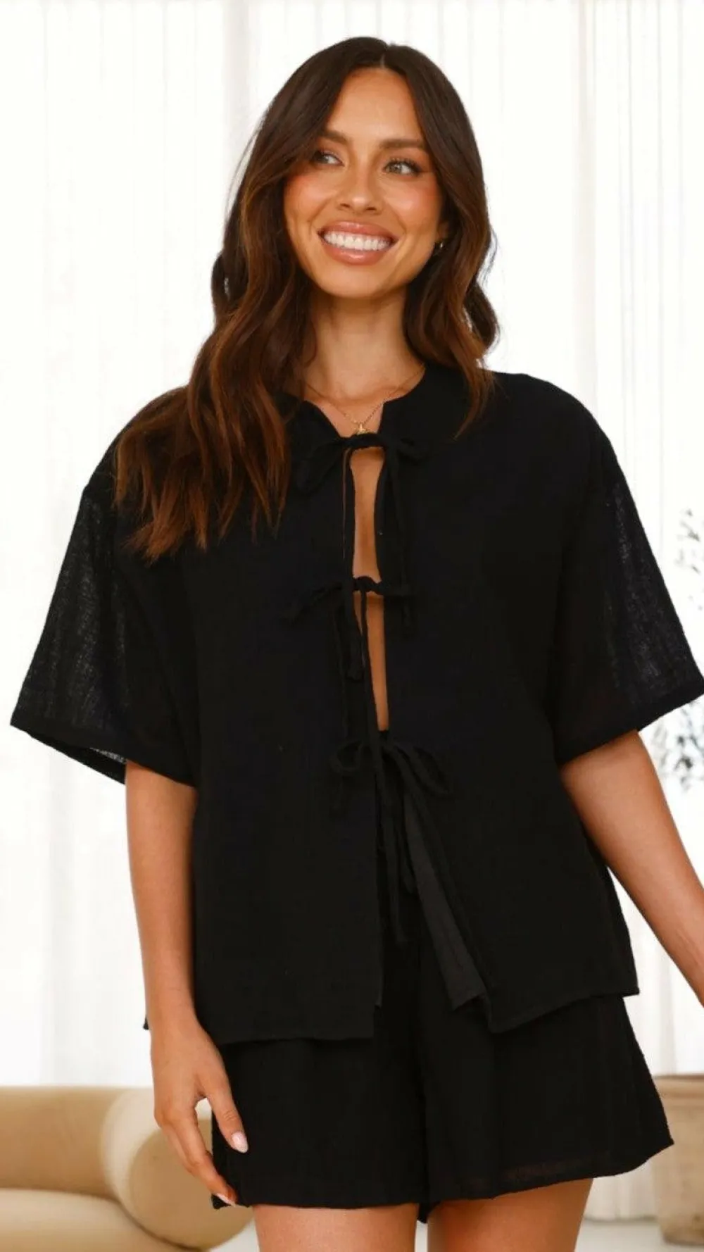 LILYWHYT Sets|Bottoms^Arana Shorts - Black
