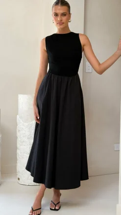 Style State Dresses|Midi^Aria Sleeveless Midi Dress - Black