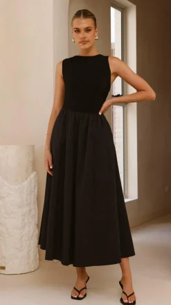 Style State Dresses|Midi^Aria Sleeveless Midi Dress - Black