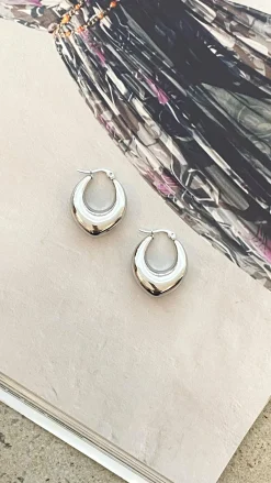 Your Accessory Shop Earrings|The Denim Edit^Arya Hoop Earrings - Silver