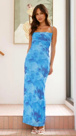 Sweet Acacia Dresses|Maxi^Ashley Maxi Dress - Dark Blue Floral