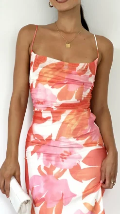 Sweet Acacia Dresses|Maxi^Ashley Maxi Dress - Pink/Orange Floral