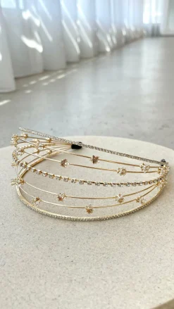 Morgan and Taylor Fascinators|Hair Accessories^Astra Headband - Gold