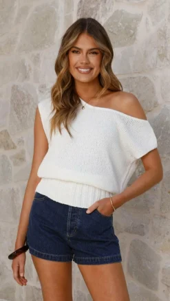 Fashion Allied Knit Tops|Knitwear^Aurelia Top - White