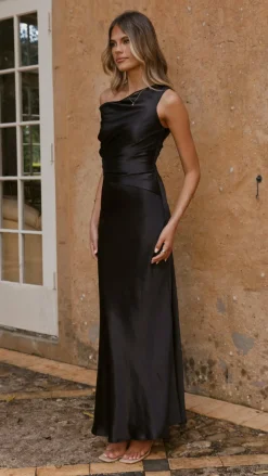LILYWHYT Mon Cheri|Dresses^Auria Off Shoulder Maxi Dress - Black