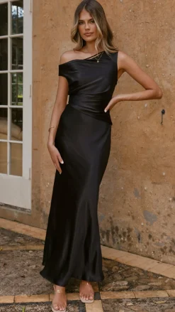 LILYWHYT Mon Cheri|Dresses^Auria Off Shoulder Maxi Dress - Black