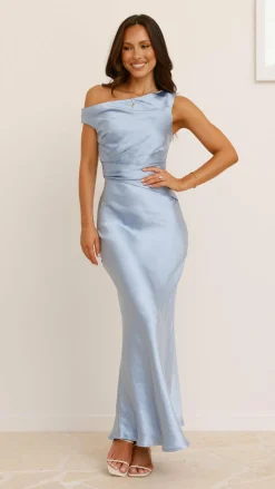 LILYWHYT Mon Cheri|Dresses^Auria Off Shoulder Maxi Dress - Blue