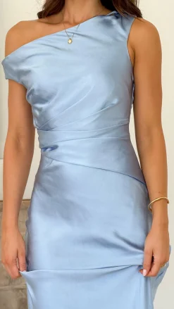 LILYWHYT Mon Cheri|Dresses^Auria Off Shoulder Maxi Dress - Blue