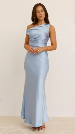 LILYWHYT Mon Cheri|Dresses^Auria Off Shoulder Maxi Dress - Blue