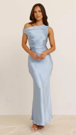 LILYWHYT Mon Cheri|Dresses^Auria Off Shoulder Maxi Dress - Blue