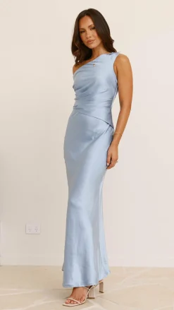LILYWHYT Mon Cheri|Dresses^Auria Off Shoulder Maxi Dress - Blue