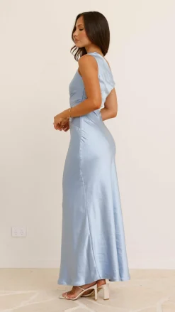 LILYWHYT Mon Cheri|Dresses^Auria Off Shoulder Maxi Dress - Blue