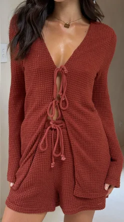 Alive Girl Sets|Tops^Ava Long Sleeve Top - Rust