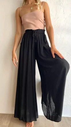 Iris Maxi Bottoms^Avery Wide Leg Pants - Black