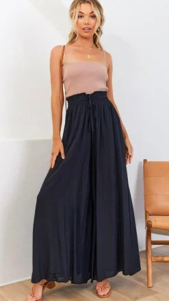 Iris Maxi Bottoms^Avery Wide Leg Pants - Black