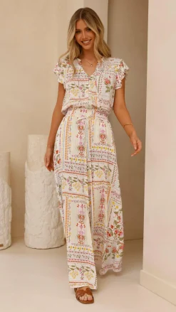 Iris Maxi Sets|Bottoms^Avery Wide Leg Pants - Leah Print