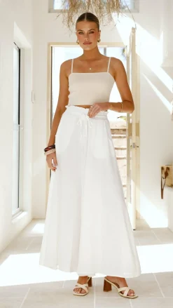 Iris Maxi Bottoms^Avery Wide Leg Pants - White