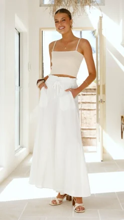 Iris Maxi Bottoms^Avery Wide Leg Pants - White