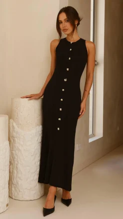 Alive Girl Knit Dresses|Knitwear^Aylah Knit Midi Dress - Black