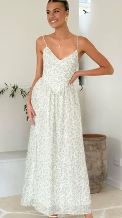 LILYWHYT Sale Dresses^Azura Maxi Dress - Green Floral