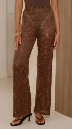 By Frankie Sets|Bottoms^Azura Shirt And Pants Set - Brown