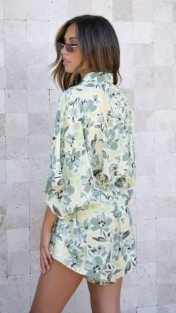 LILYWHYT Playsuits^Bailin Playsuit - Green Floral