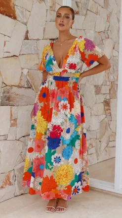 Pink Diamond Dresses|Maxi^Baker Maxi Dress - Multi Floral