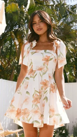 LILYWHYT Sale Dresses^Balta Mini Dress - Peach Floral