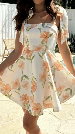LILYWHYT Sale Dresses^Balta Mini Dress - Peach Floral