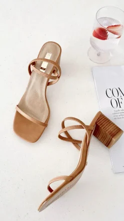 Billini Billini|Heels^Balton Mule Heel - Sugar Brown / Natural