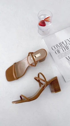 Billini Billini|Heels^Balton Mule Heel - Sugar Brown / Natural