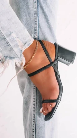 Billini Billini|Heels^Balton Mule Heels - Black
