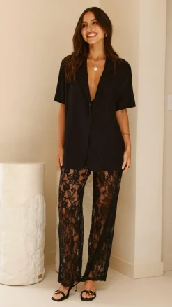 YH AND CO Bottoms^Baxter Pant - Black Lace