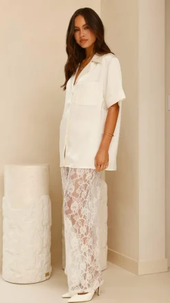 YH AND CO Bottoms^Baxter Pant - White Lace