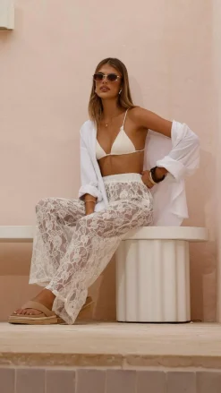 YH AND CO Bottoms^Baxter Pant - White Lace