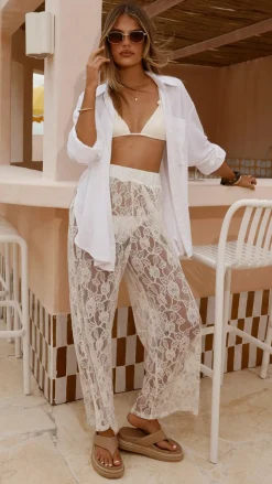 YH AND CO Bottoms^Baxter Pant - White Lace