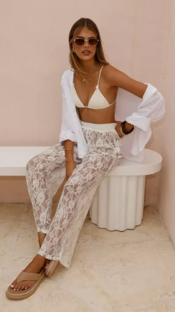 YH AND CO Bottoms^Baxter Pant - White Lace