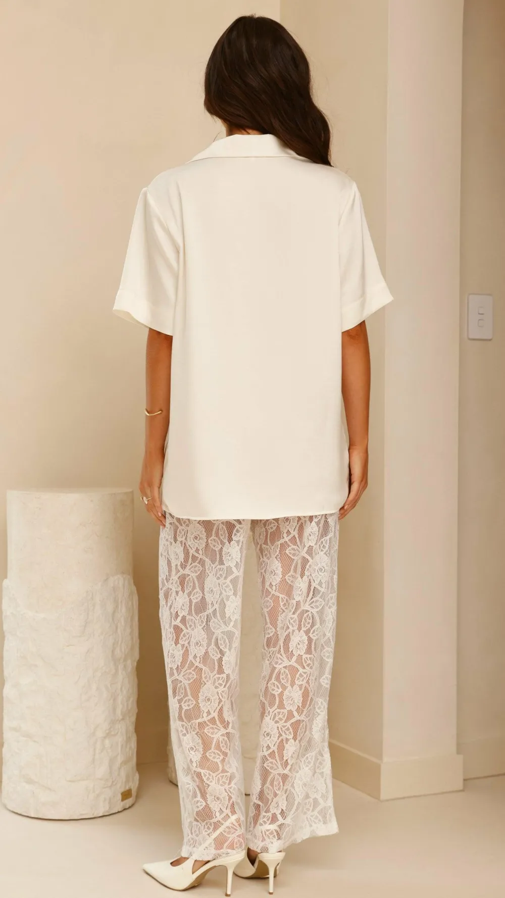 YH AND CO Bottoms^Baxter Pant - White Lace
