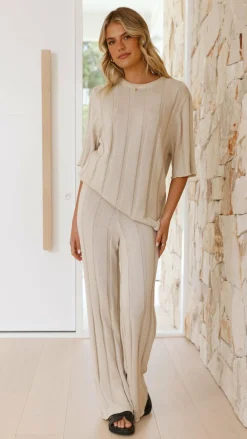 Burans Sets|Bottoms^Bayu Knit Pants - Cream