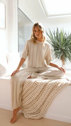Burans Sets|Bottoms^Bayu Knit Pants - Cream