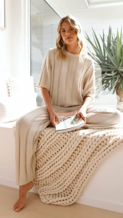 Burans Sets|Bottoms^Bayu Knit Pants - Cream