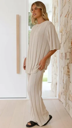 Burans Sets|Bottoms^Bayu Knit Pants - Cream