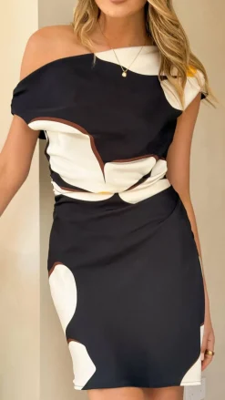 Alive Girl Dresses|Mini^Benni Asymmetric Mini Dress - Fiore Bianco