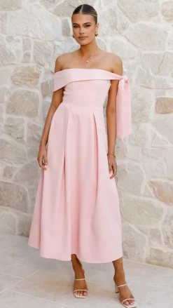 SASHA (BNE) Dresses|Midi^Bentley Off Shoulder Midi Dress - Pink