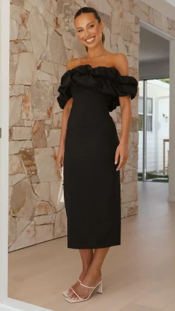 Main St Dresses|Midi^Bernadette Midi Dress - Black