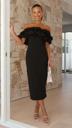 Main St Dresses|Midi^Bernadette Midi Dress - Black